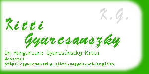 kitti gyurcsanszky business card